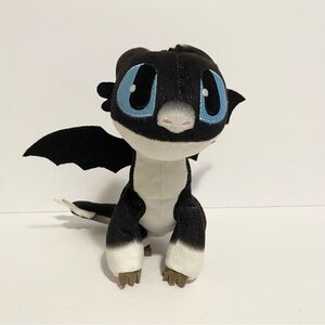 How to Train Your Dragon Nightlight Plush Black Dragon Stuffed Animal Toy 8”